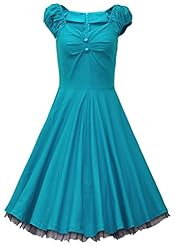 Vintage Fitted Cotton/Elastane Off the Shoulder Cocktail Party Dress 