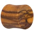 7/16" Organic Darker Olive Wood Concave Plug