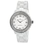 Peugeot Women's PS4830WT Swiss Ceramic Swarovski Crystal White Dial Watch