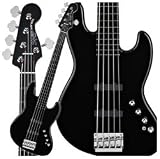 Squier by Fender Deluxe Jazz Bass V Active 5-String- Black