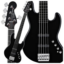 SquierÂ® by FenderÂ® Deluxe Active Jazz BassÂ® V String, Black