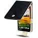 HTC One X Black Genuine Leather Flip Case / Cover / Pouch / Holster, Cream Inside, By Terrapin