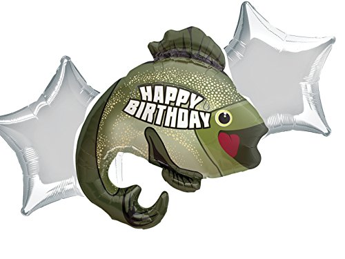 Bass Fish Happy Birthday Balloon Bouquet