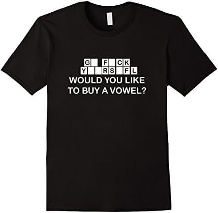 Men's Would You Like to Buy a Vowel Funny Crude Vulgar T-shirt  3XL Black