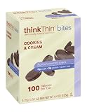 thinkThin BITES 100 Calorie Cookies and Cream, Gluten Free, 5-Count, 4.4-Ounce Boxes (Pack of 6)