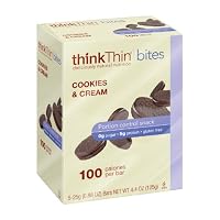 thinkThin BITES 100 Calorie Cookies and Cream, 5-Count, 4.4-Ounce Boxes (Pack of 6)