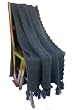 Handmade Alpaca Natural Fiber Sofa or Bed Throw - Cottage Charcoal-gray (Large Size)(one-of-a-kind)