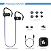 SoundPEATS Wireless Headphone Sweatproof In-ear Stereo Sports Earbuds (6 Hours Play Time, Bluetooth 4.1, aptx, Secure Ear Hooks Design with Cable Clips£- Q9A Purple
