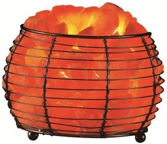 Natural Solution Himalayan Salt Round Basket Lamp