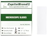 CapitolBrand M3504-E Plain Microscope Slides, Economy Grade (Box of 72)