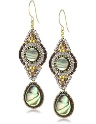 Miguel Ases Abalone Long Tear Drop Earrings
