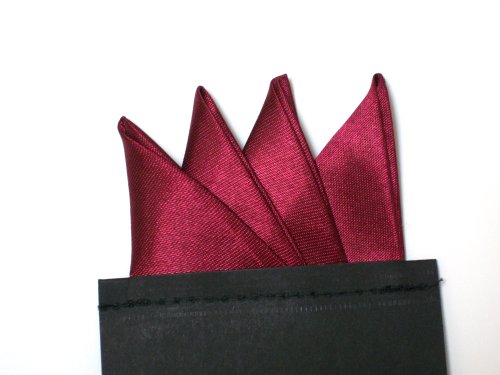 prefolded pocket square, hanky card crown (Burgundy)