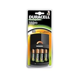 Duracell Value AA & AAA Battery Charger with 4 Rechargeable AA/AAA Batteries