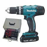 Makita BHP453RHEX Akkubohrschauber Set18V / Li-Ion 68 teilig im Alukoffervon "Makita"