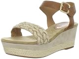 Gunmetal Womens Lauren Platform Sandal,Natural,36 EU/6 M US Sandals