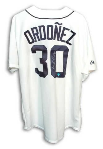 Autographed Magglio Ordonez Detroit Tigers White Majestic Jersey