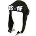 US Air Force Winter Faux Fur Trooper Trapper Ski Earflap Aviator Cap Hat Black