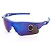 Eyewear Sunglasses UV Protection Riding Glasses Eye Gear Protecor for Cycling Bicycle Bike Outdoor Sports #04 Blue frame+Bluelens