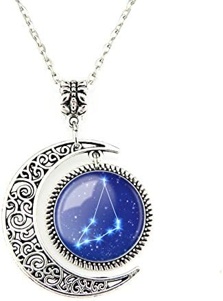 Zodiac Sign necklace Moon pendant Capricorn jewelry Capricorn necklace Constellation jewelry Art gifts