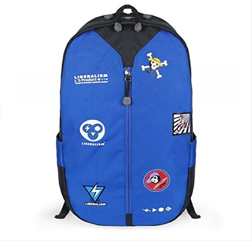 Blue Style Unisex Fashion Casual School Travel Laptop Backpack Rucksack Daypack Tablet Waterproof nylon Bags with Cap
