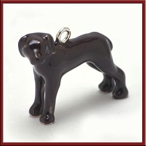 MiniPets Sterling Silver Enameled Weimaraner Dog Charm