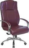 Top Grain Burgundy Leather Executive Office Chair [BT-981-BG-GG]