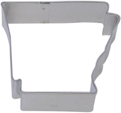 States OTBP State of Arkansas Cookie Cutter 3 Inch –Tin Plated Steel Cookie Cutters - State of Arkansas Cookie Mold