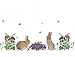 Secret Garden Bunnies - Fresh, Original Design on a Pure Cotton Kitchen Towel