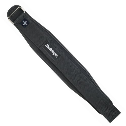 Harbinger 233 5-Inch Firm Fit Foam Core 3-Inch Strap Belt (Black, Large)