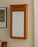 mission wall mount jewelry armoire