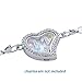 Feilaiger Glass Heart Shape Rhinestone Floating Charm Living Memory Lockets Bracelet Set - Free Link Chain