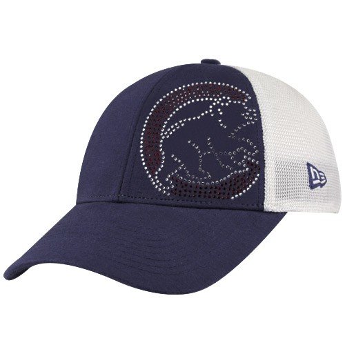 New Era Chicago Cubs Ladies Navy Blue-White Jersey Shimmer Rhinestone Mesh Back Adjustable Hat