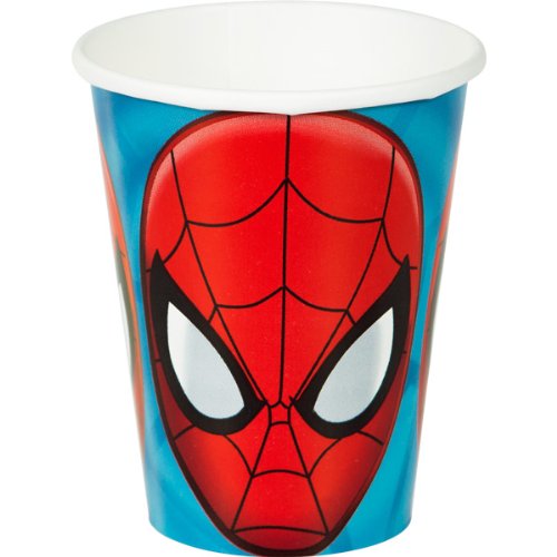 8 Count Spider-Man Cups, 9-Ounce, Multicolored