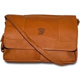 NBA Oklahoma City Thunder Pangea Tan Leather Laptop Messenger Bag