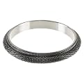 Mesh Bangle Bracelet - Dark Silvertone