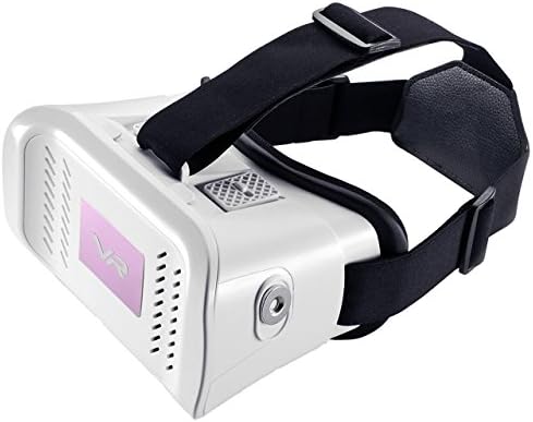 2016 Newest Version Google Cardboard 3D VR Virtual Reality Glasses Headset W Adjustable Head Band Strap for 3.5 to 6.0 Inches Smartphones [IMAX 3D Movies / Immersive VR Gaming] (white)