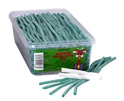 Sour Power Green Apple Straws, 200-Count Tubs (Pack of 2)