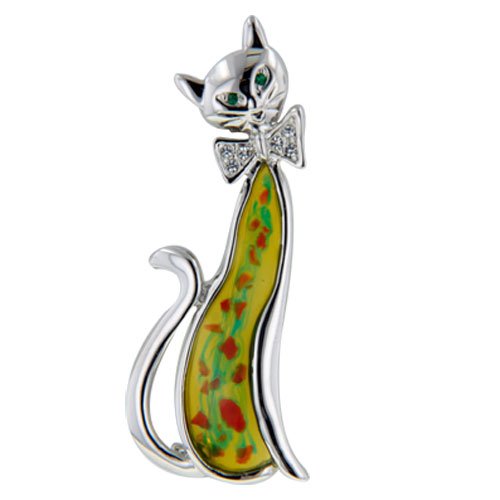 Childrens Toyshop  Jewelry : Society Cat Animal Pin Brooch
