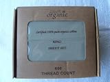 King Size Light Sage / Pale Green color Certified Pure Organic Cotton 600 TC Thread Count 4 pc. Sheet Set