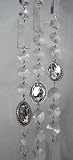 6 feet Clear Faux Crystal Vintage Like Mirrored Beads Chain Garland