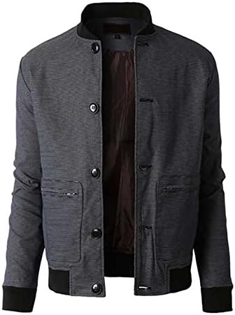 Mens Classic Fully Lined Cotton Blend Bomber Jacket Slim Fit (L - Large)