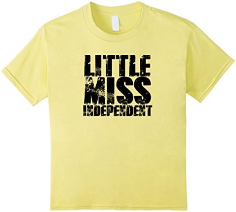 Kids Little Miss Independent T-Shirt Shirt 4 Lemon