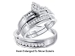 Stunning 3 Pc. 14k. Gold Genuine 1/2 Ctw. Diamond Wedding Set for Him and Her