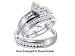 Stunning 3 Pc. 14k. Gold Genuine 1/2 Ctw. Diamond Wedding Set for Him and Her