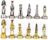 Egyptian Pewter, King: 3 1/4 - Chess Chessmen