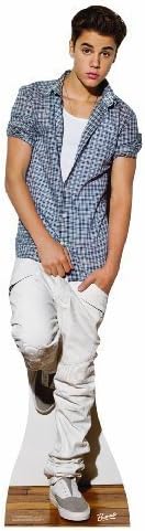 Justin Bieber Checkered Shirt Lifesize Standup Poster by Famous Cutouts