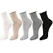 Women's Roll Top Ankle High Cotton Socks 5pair or 6pair