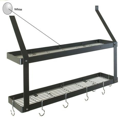 Double Bookshelf Potrack in Black (White/Chrome)