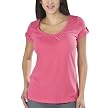 Mossimo&reg; Black Petites: Short Sleeved Shirred Scoop With Cuff - Honeysuckle