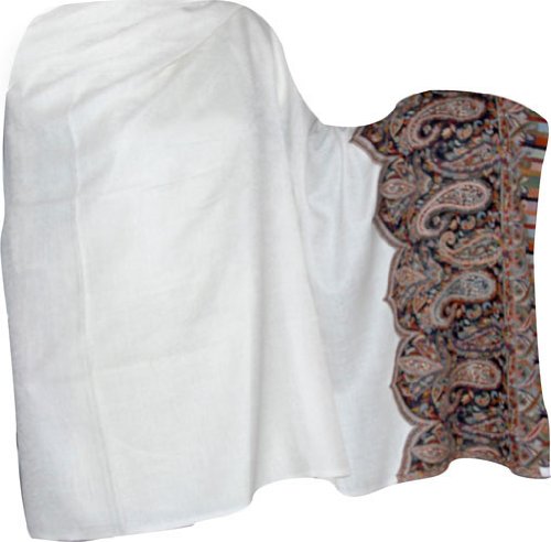 Womens Outerwear Wraps & Stoles Wool Shawl Antique Paisley Pattern 84 x 40 (psley317)
